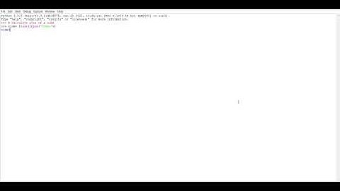 Calculate area of cube in python