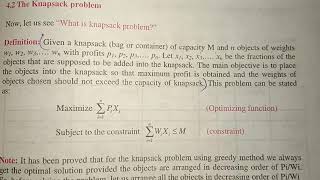 DAA - Knapsack problem part 1/(18CS42)/Module 2 by Prof. Shweta Naik