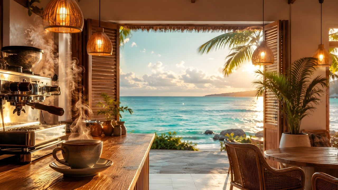 Tropical Sunset Coffee Jazz Ambience | 71 Minutes of Pure Calm Bossa Nova