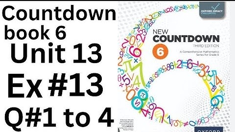 Oxford Countdown Book 6 - Ex 13  Q#1 to  4  step by Step  Solution @ytacademy198