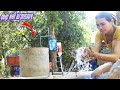 Free electricity  She make free energy water pump from deep-well no need electricity #diy #pipe