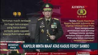 Kapolri Jenderal Listyo Sigit Prabowo Minta Maaf ke Masyarakat Atas Kasus Ferdy Sambo