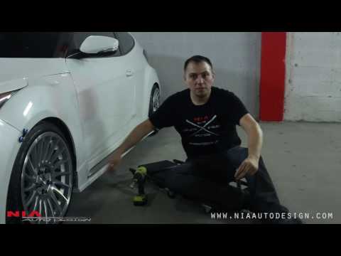 Hyundai Veloster side skirt splitter extensions how to install DIY