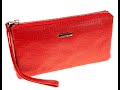 Женский кошелек - клатч кожаный красный Butun 662-004-006