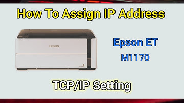 Epson M1170 IP Address Change Setting | Assign IP Address to Epson M1170 Printer | Epson M1170
