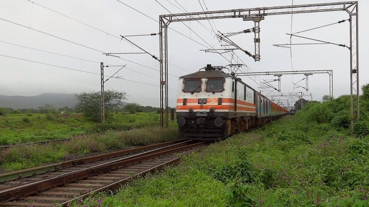 MUMBAI RAJDHANI EXPRESS WAP5 : INDIAN RAILWAYS BCT RAJ - YouTube