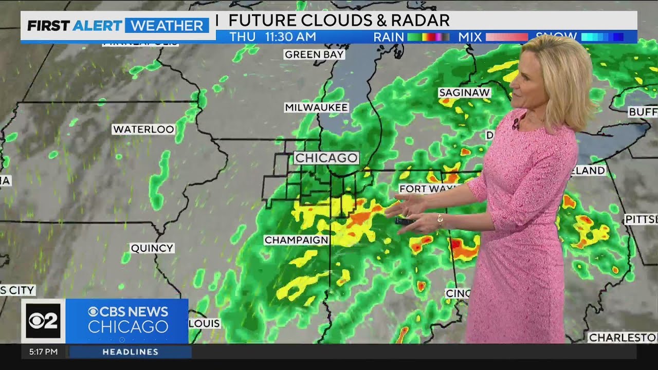 Chicago gets wet again on Thursday - YouTube