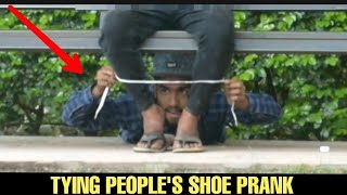TYING PEOPLES SHOES AND STEALING THEIR STUFF PRANK || PRANK IN INDIA || BY- MOUZ PRANK