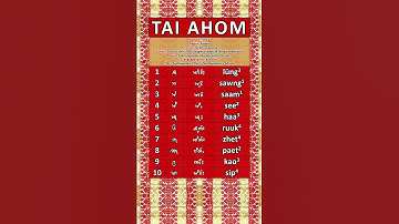 NUMBERS IN THE TAI AHOM LANGUAGE
