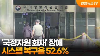 '국정자원 화재' 장애 시스템 복구율 52.6% / 연합뉴스TV (YonhapnewsTV)