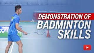 Badminton Demonstration of Skills (Drive, Clear, Drop, Lift, Net, Smash, etc.)   Abhishek Ahlawat