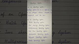 Operating system||Types of operating system #os