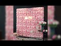 12PCS Artificial Flowers Roses Wall Panel 3D Flower Backdrop Faux Roses for Wall Party Wedding Brida