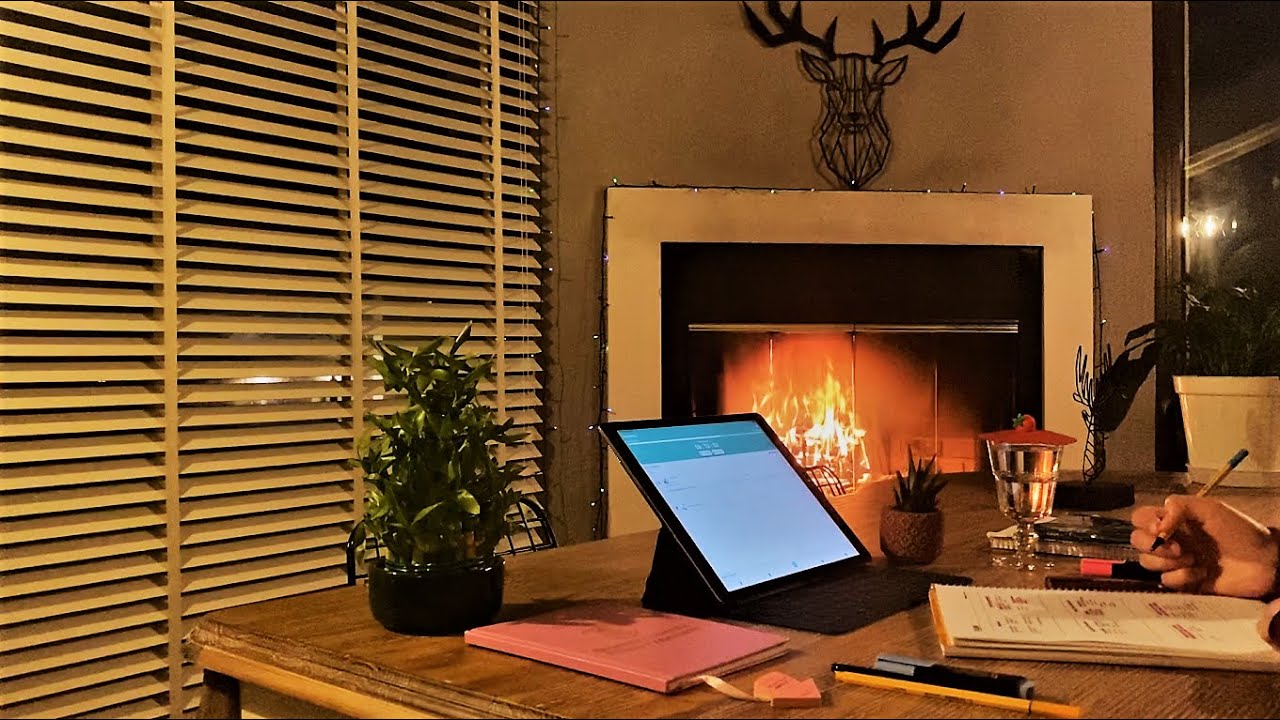 2 Hours Study With Me Fireplace and Classical Music 25 mins x 4