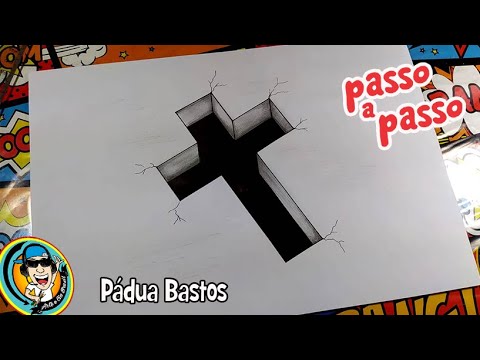 Vídeo: Como desenhar uma cruz tridimensional: instruções passo a passo