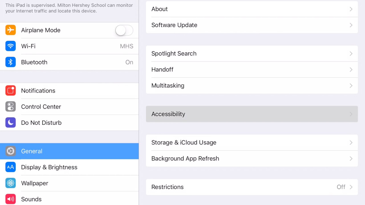 Magnifier Feature on iPad YouTube