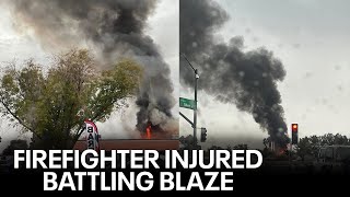 Firefighter injured while battling Gilbert house fire