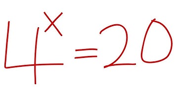 USA 🇺🇸 CAN YOU SOLVE THIS EXPONENTIAL EQUATION  4^X = 20 ? 