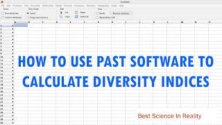 How to use Past software to determine diversity indices by Ssekajja Samuel.   subscribe please screenshot 5