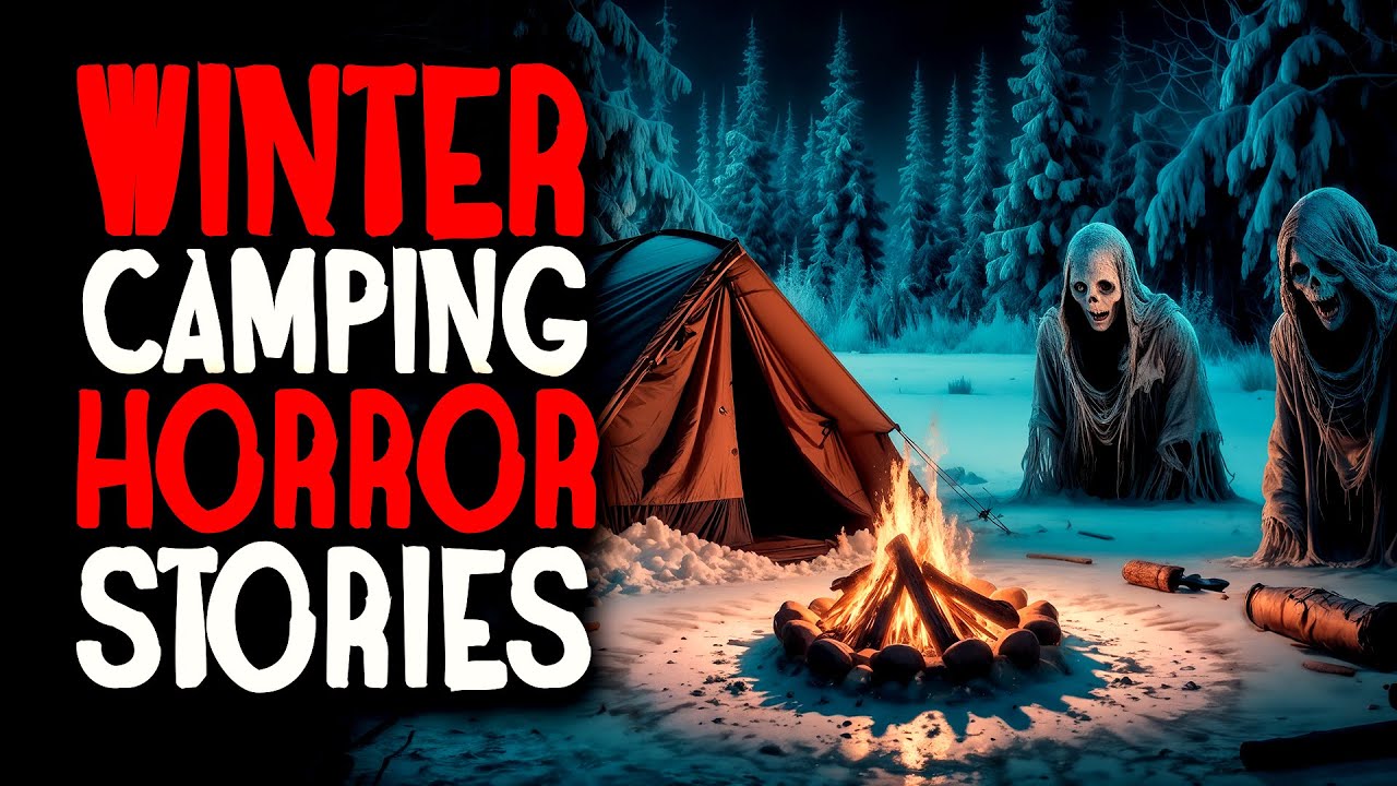 5 CHILLING winter camping horror stories with Rain & Haunting Ambience