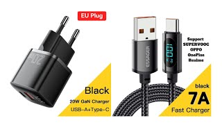 Огляд Essager GaN 20W Mini Charger + Essager 100W Cabel 7A - з підтримкою SUPERVOOC для OnePlus 🔥🔥🔥