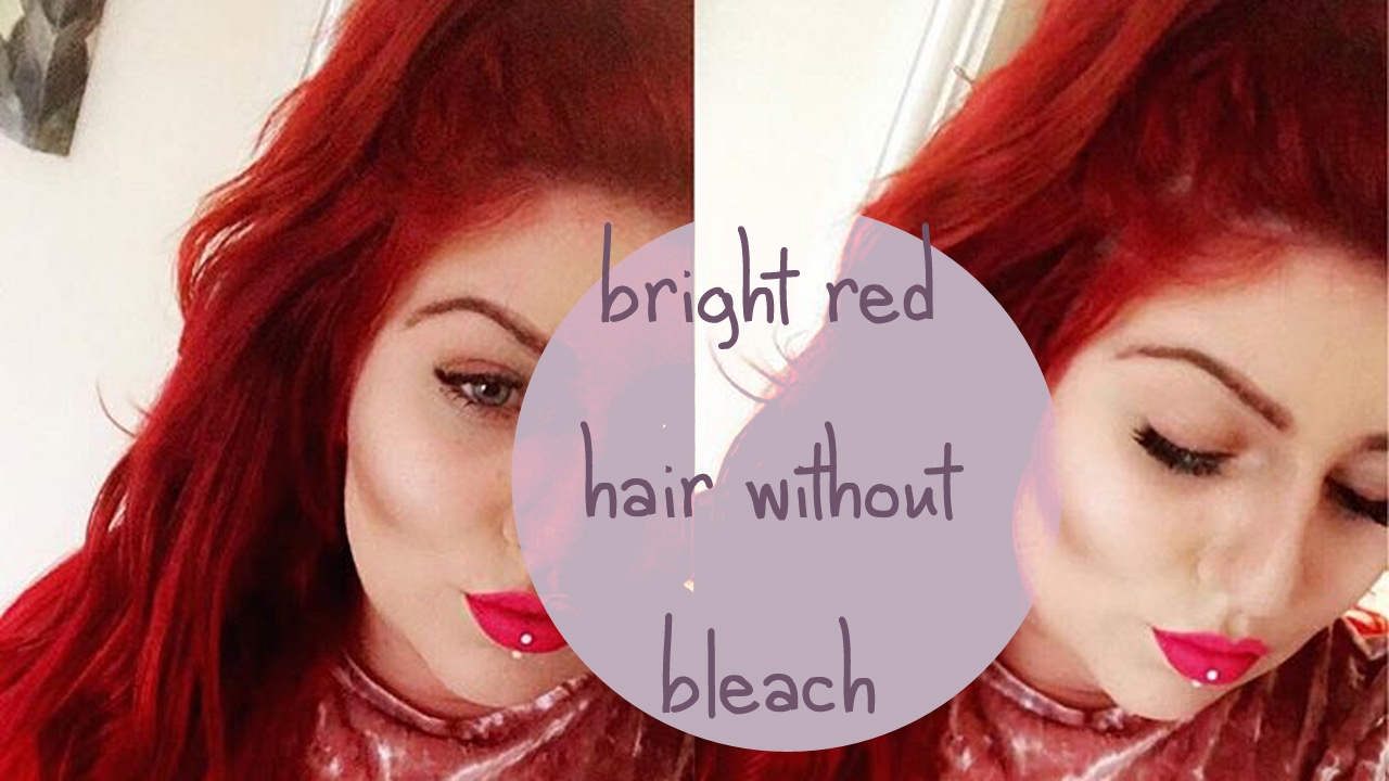 NO BLEACH BRIGHT RED HAIR | LOREAL MAJICONTRAST - YouTube