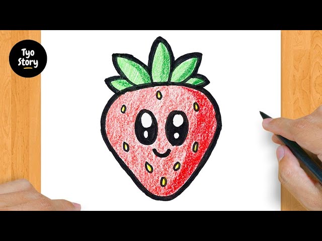 English Learning PNG Image, Strawberry Watercolor Line Draft English Font  Children Learn English Hand Drawing Cute, Strawberry, Watercolor, Sketch  PNG Image For Free Download