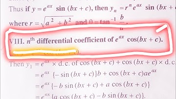 part-10 nth differential coefficient of e^ax cos(bx+c)