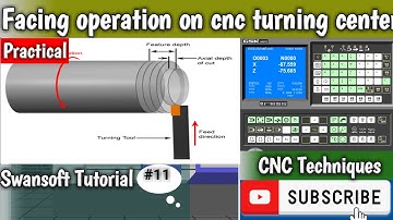 facing operation | cnc lathe | tutotial #11 | practical #08 | swansoft cnc simulator |