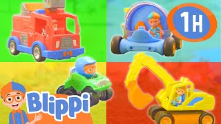 Best Toy Trucks With Blippi | Toy Play Learning | Best Cars & Truck Videos For Kids