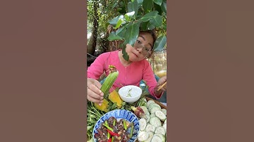 Ăn mắm cá sặc rút xương cùng măm rau dưới sông với Thi nhen #shorts