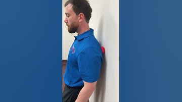 Rotator cuff muscle (infraspinatus) self massage with ball