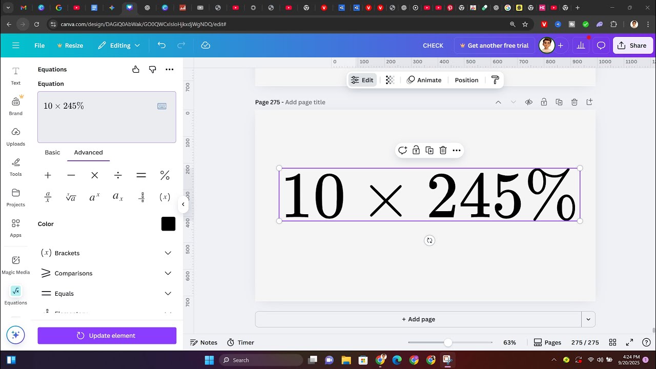 How To Put Math Equations In Canva - YouTube