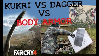 Gurkha Kukri Vs Medieval Dagger Vs BODY ARMOR?! Far Cry 4 Tribute