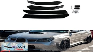 Autsome 4Pcs Black Front Lip Chin Bumper Spoilers Body Kits For Car