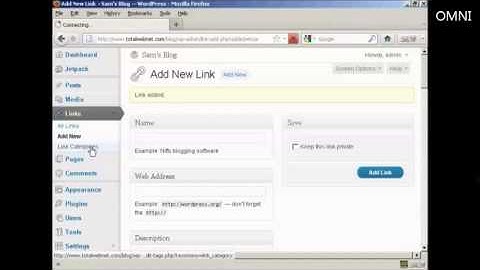 How to Add and Edit New Links In Your Blogroll