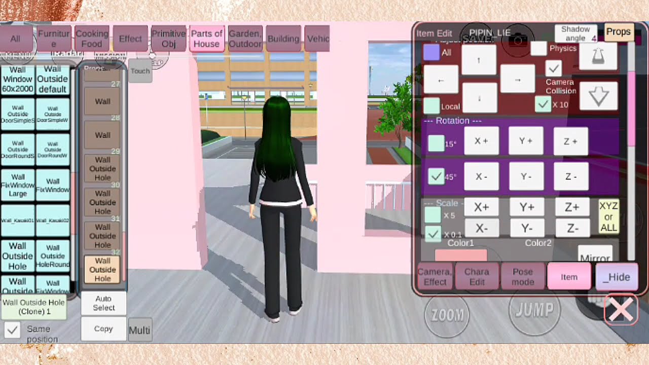 Cara membuat rumah lantai 2 minimalis TUTORIAL SAKURA SCHOOL SIMULATOR 🌼