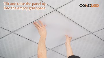 Comiled LED Drop Ceiling Lights Flat Panel Light Installation Video