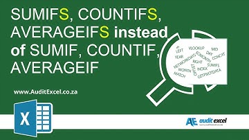 SUMIFs COUNTIFs AVERAGEIFs to mimic SUMIF, COUNTIF and AVERAGEIF