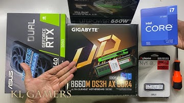 intel Core i7 12700F GIGABYTE B660M DS3H AX DDR4 Kingston NV1 ASUS RTX3050 DUAL Gaming PC Build