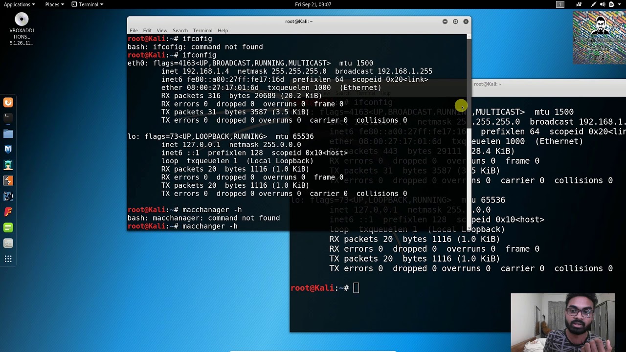 Ethical hacking Sinhala Ep 10 install change Mac Address in Kali Linux ...