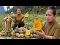 Harvest pumpkin seeds  cook pumpkin for pigs  dogs  cooking  meeting ly phuc an