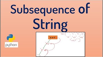 Interview Question : Subsequence of String | Python Code