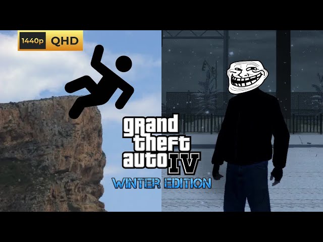 GTA IV: Enhanced Winter Edition - Pushing and Trolling People Off The Cliff/Ledge Part 2 class=