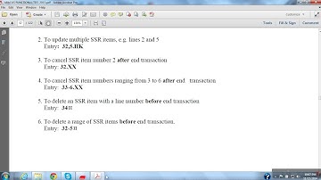 Abacus Sabre Red Workspace Update & Delete SSR Item