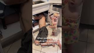 little girl stabbing her dad with screwdriver tiktok