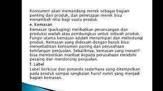 Unsur dan Komponen atribut produk