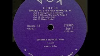 Chopin: Piano Sonata no 2 (Guiomar Novaes - "Vox" vinyl LP)