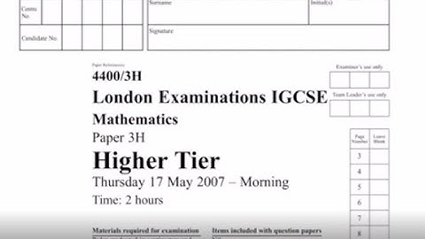 June 2007 3H First 9 Questions