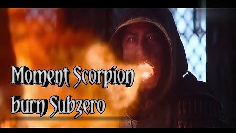 Scene Scorpion burn Subzero. MORTAL KOMBAT 2021, BEST SCENE. BEST FILM 2021.